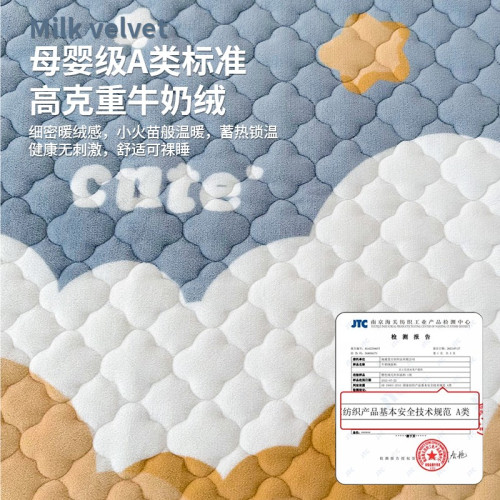 牛奶絨夾棉床包冬季加絨床罩加厚珊瑚絨秋冬天床墊保護套全包a類 牛奶絨夾棉床包冬季加絨床罩加厚珊瑚絨秋冬天床墊保護套全包a類
