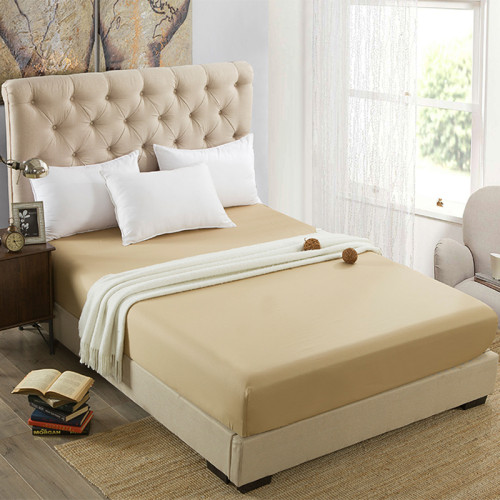 出口純棉床包床墊保護套全棉床罩純色白色斜紋蓆夢思保護罩