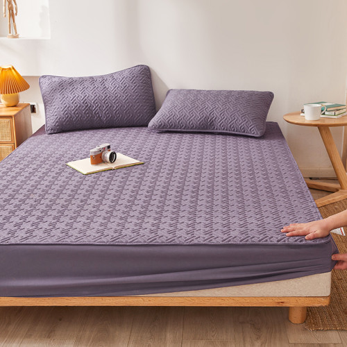 純棉床包單件夾棉全棉床罩蓆夢思床墊保護套罩全包防滑固定床套