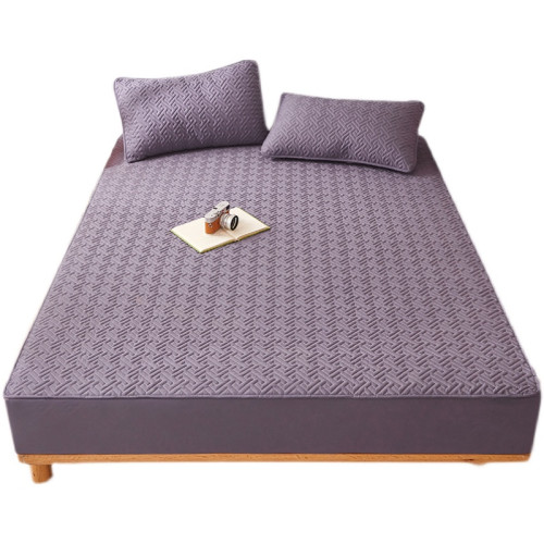 純棉床包單件夾棉全棉床罩蓆夢思床墊保護套罩全包防滑固定床套