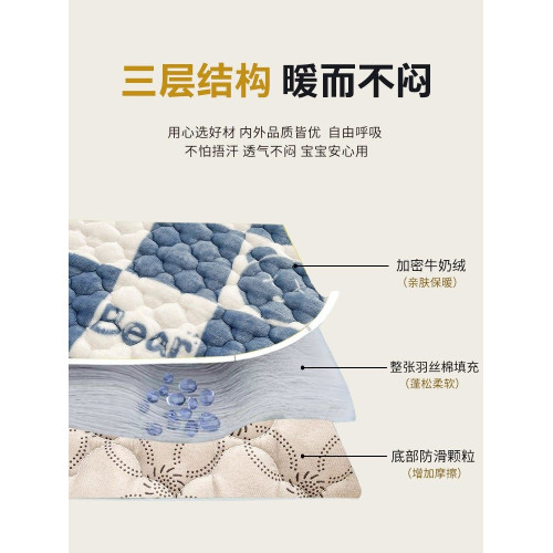 冬季牛奶珊瑚絨床蓋單件2025新款榻榻米床墊加厚加絨夾棉床單防滑 冬季牛奶珊瑚絨床蓋單件2025新款榻榻米床墊加厚加絨夾棉床單防滑