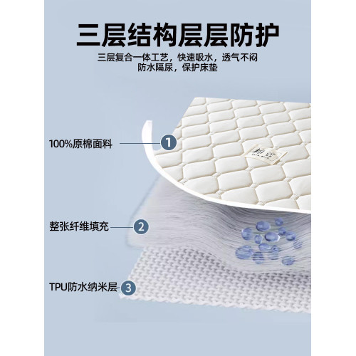 防水隔尿夾棉床包罩單件2026年新款床罩蓆夢思床墊套保護罩三件套
