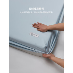 高級100Pro長絨棉床包單件貢緞純色純棉全棉床單床墊保護套床墊罩