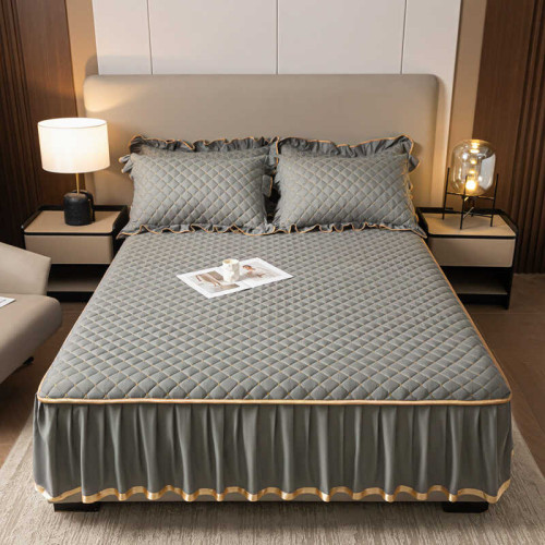 床裙床包二合一單件夾棉加厚蓆夢思床墊保護套防滑床罩防塵罩A類