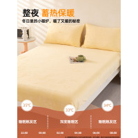 加厚牛奶絨床包單件冬季珊瑚絨床罩套床墊保護罩加絨單人全包床單