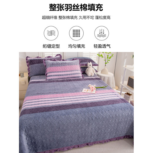 加厚牛奶絨夾棉床單床蓋單件冬季加絨法蘭珊瑚絨榻榻米床墊床褥子