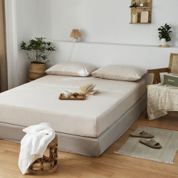 A類針織天竺棉床包單件全棉床罩100棉床單純棉防滑床墊加高保護套