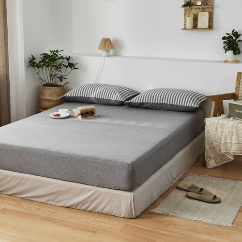 A類針織天竺棉床包單件全棉床罩100棉床單純棉防滑床墊加高保護套