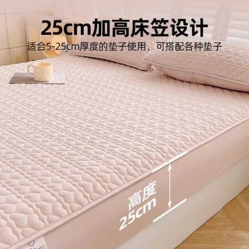 2026年新款防水隔尿夾棉床包罩床罩防滑床單套蓆夢思床墊套保護罩