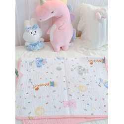 特價~韓國卡通嬰兒小墊隔尿墊床墊夾棉絎縫可愛寶寶床單雙面兩用
