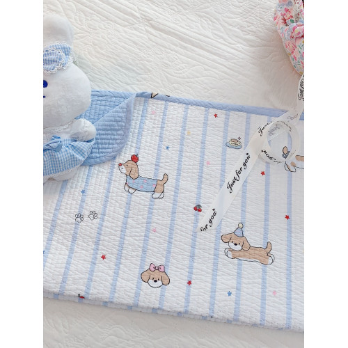 特價~韓國卡通嬰兒小墊隔尿墊床墊夾棉絎縫可愛寶寶床單雙面兩用