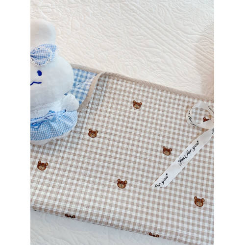 特價~韓國卡通嬰兒小墊隔尿墊床墊夾棉絎縫可愛寶寶床單雙面兩用