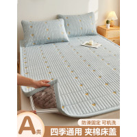 a類母嬰級床蓋單件夾棉床墊褥子鋪底四季通用加厚防滑床單不移位