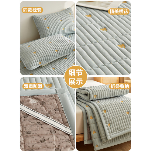 a類母嬰級床蓋單件夾棉床墊褥子鋪底四季通用加厚防滑床單不移位 a類母嬰級床蓋單件夾棉床墊褥子鋪底四季通用加厚防滑床單不移位