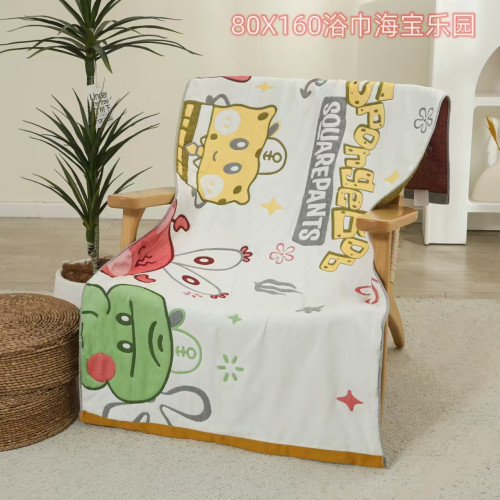 新款高顔值卡通純棉紗加厚浴巾家用柔軟吸水全棉毛巾不掉毛加厚大 新款高顔值卡通純棉紗加厚浴巾家用柔軟吸水全棉毛巾不掉毛加厚大