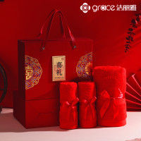 毛巾禮盒家用純棉浴巾套裝三件套高檔禮品結婚廻禮伴手禮團購陪嫁