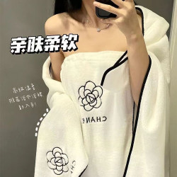網紅同款ins風山茶花浴巾女家用洗澡浴裙四件套可穿可裹吸水速乾