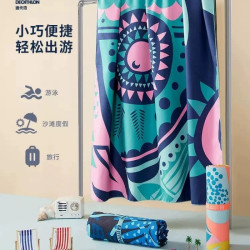 沙灘健身成人溫泉兒童運動浴袍可攜式迪卡儂速乾浴巾遊泳吸水毛巾
