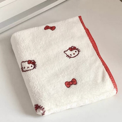 新款hellokitty毛巾凱蒂貓珊瑚絨浴巾舒服洗澡巾柔軟可愛吸水 新款hellokitty毛巾凱蒂貓珊瑚絨浴巾舒服洗澡巾柔軟可愛吸水
