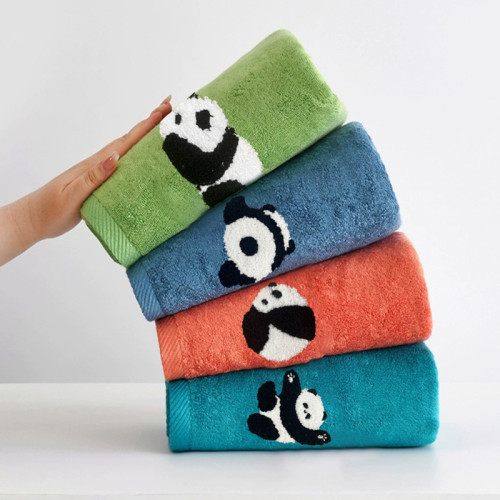 愉悅之家軟萌熊貓吸水毛巾瞬吸水浴巾家用擦手巾擦臉毛巾伴手禮