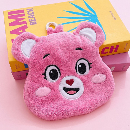 AFGH正版愛心小熊CareBears大頭擦手巾吸水廚房浴室珊瑚絨擦手巾