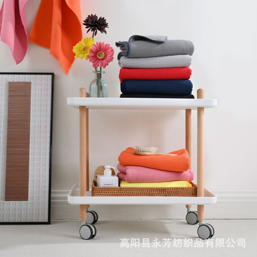 菠蘿格浴巾速乾吸水高爾夫健身運動加大加厚素色家用毛巾戶外