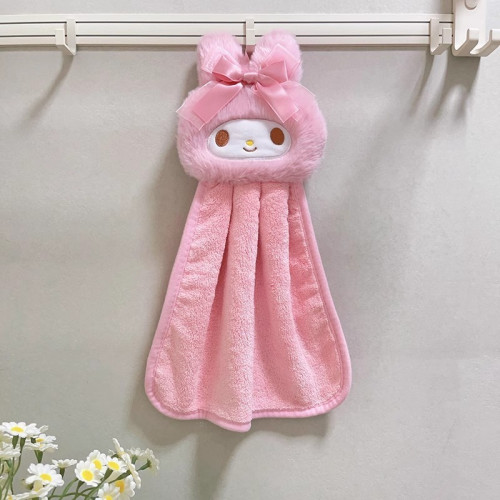 可愛卡通珊瑚絨兒童擦手巾掛式家用廚房抹布衛生間吸水毛巾手帕女