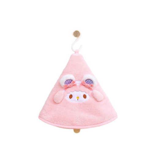 卡通珊瑚絨擦手巾掛式家用吸水小毛巾洗臉巾加厚面巾手帕廚房抹布