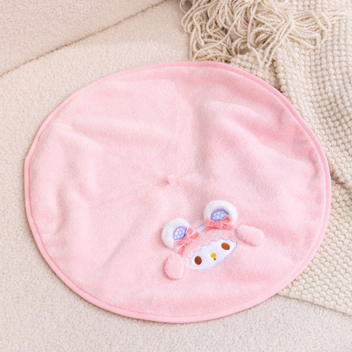 可愛卡通美樂蒂羊羊珊瑚絨擦手巾家用掛飾吸水小毛巾廚房抹布手帕