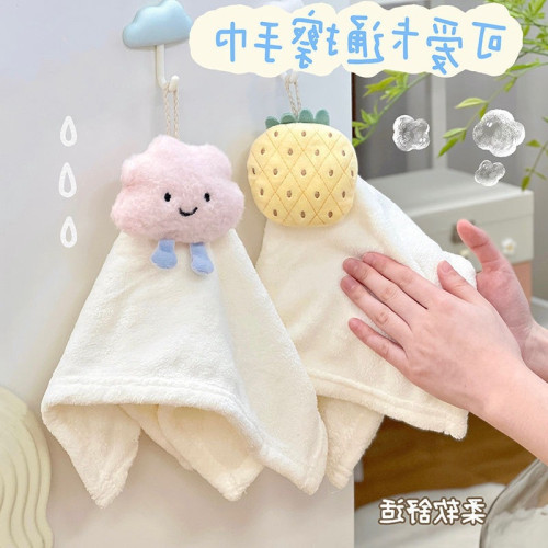 擦手布擦手巾吸水軟風宿捨衛生間可愛厚掛式柔軟家用毛巾
