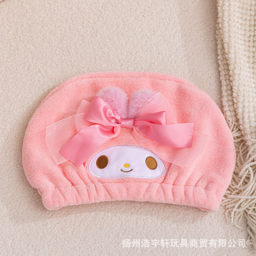 卡通乾髮帽擦手巾手帕可掛式加厚家用廚房抹布衛生間吸水毛巾