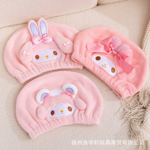 卡通乾髮帽擦手巾手帕可掛式加厚家用廚房抹布衛生間吸水毛巾