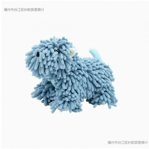 卡通小狗雪尼爾擦手巾萌趣多功能家用卡通動物創意擦手巾柔軟可愛