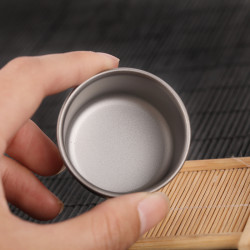 鈦工匠戶外純鈦杯功夫茶杯泡茶杯子鈦酒杯露營家居可攜式泡茶隨手杯