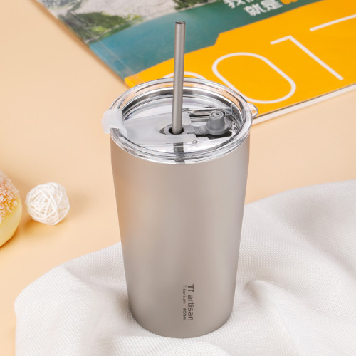 鈦工匠戶外旅行雙層啤酒杯帶蓋可攜式家用果汁杯隔熱防燙茶杯鈦杯子 鈦工匠戶外旅行雙層啤酒杯帶蓋可攜式家用果汁杯隔熱防燙茶杯鈦杯子