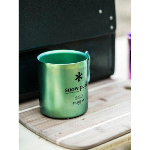 Snow Peak Ti-Double Color雪峰雙層彩鈦杯超輕戶外露營馬克450ml