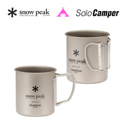 日本snow peak雪峰450/600ml大鈦杯可折疊戶外露營咖啡杯馬克