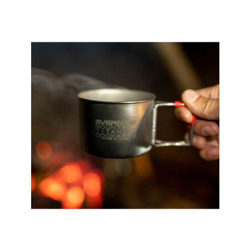 EVERNEW Ti-Demitasse 220愛玩牛戶外咖啡登山茶碗鈦杯帶柄ECA543