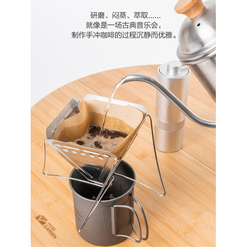 牧高笛戶外水杯子可攜式純鈦喝水茶杯鈦杯旅遊咖啡杯露營野炊
