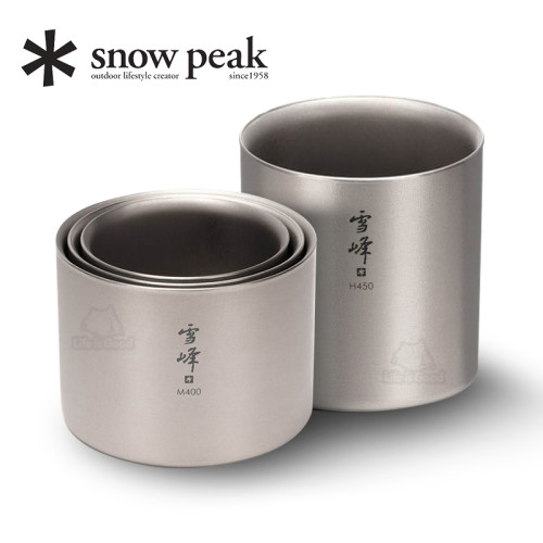 日本雪峰Snow Peak雙層保溫鈦杯子茶杯水可堆疊可攜式戶外