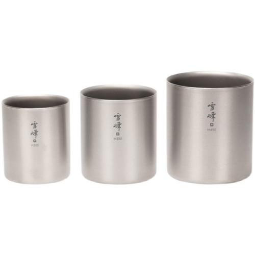 日本雪峰Snow Peak雙層保溫鈦杯子茶杯水可堆疊可攜式戶外