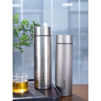 鈦工匠純鈦保溫杯雙層鈦男女士高檔養生水杯大容量鈦杯燜泡茶杯