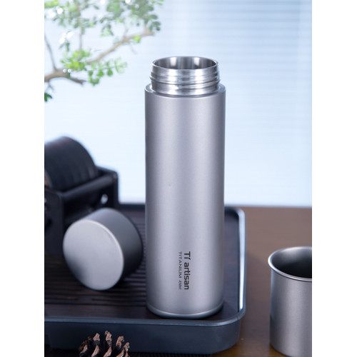 鈦工匠純鈦保溫杯雙層鈦男女士高檔養生水杯大容量鈦杯燜泡茶杯