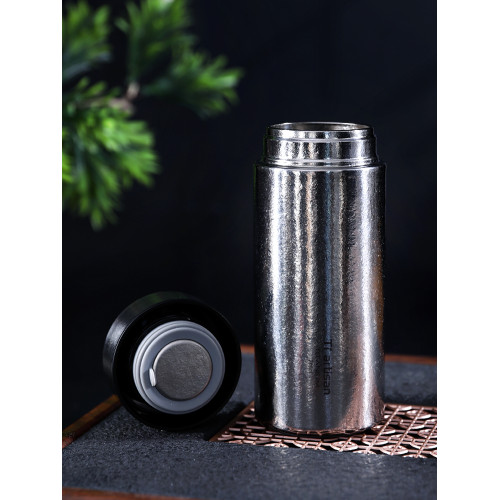 鈦工匠純鈦口袋杯戶外露營鈦水杯雙層膠囊杯隨手杯可攜式鈦杯保溫杯