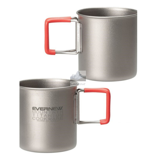 EVERNEW Ti-FH Mug愛玩牛單層鈦杯可直火加熱帶防燙手柄3/400ml