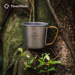 Thous Winds千風350ML單層純鈦杯戶外水杯野營遊釣魚泡茶杯子