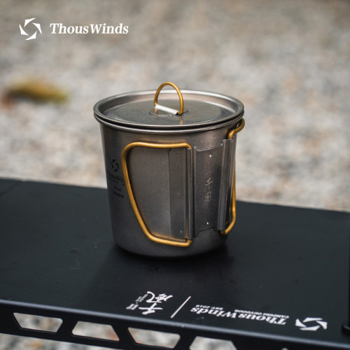 Thous Winds千風350ML單層純鈦杯戶外水杯野營遊釣魚泡茶杯子