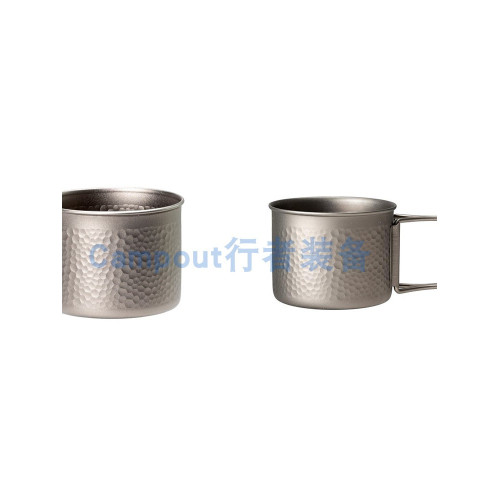 EVERNEW Ti-Cup鎚紋愛玩牛鈦杯鎚紋帶柄茶杯咖啡戶外登山220ml