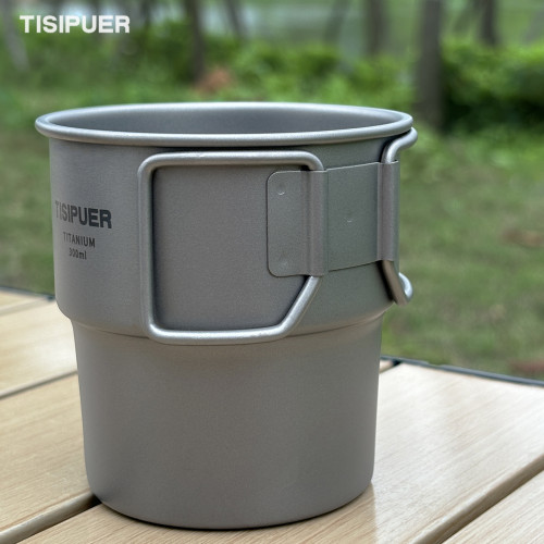 鈦士寶戶外純鈦鈦杯折疊水杯可堆疊咖啡杯露營可攜式茶杯馬克杯輕量