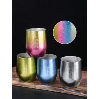 鈦工匠純鈦雙層鈦水杯戶外露營啤鈦杯子家用純鈦隨手杯咖啡杯鈦杯